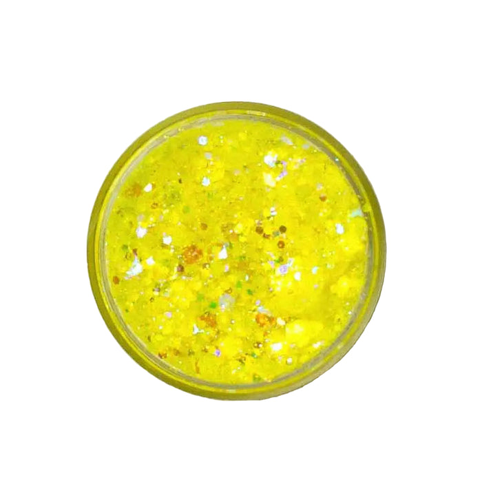 Yellow Glow Neon Yellow Glitter Gel