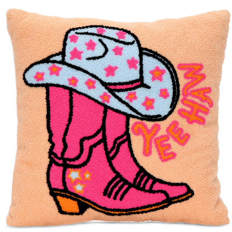 Cow Girl Chenille Pillow