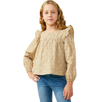 All Over Floral Ruffle Detail Top