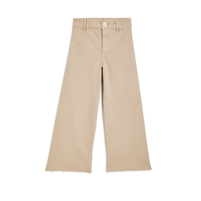 High Rise Wide Leg Ankle Crop