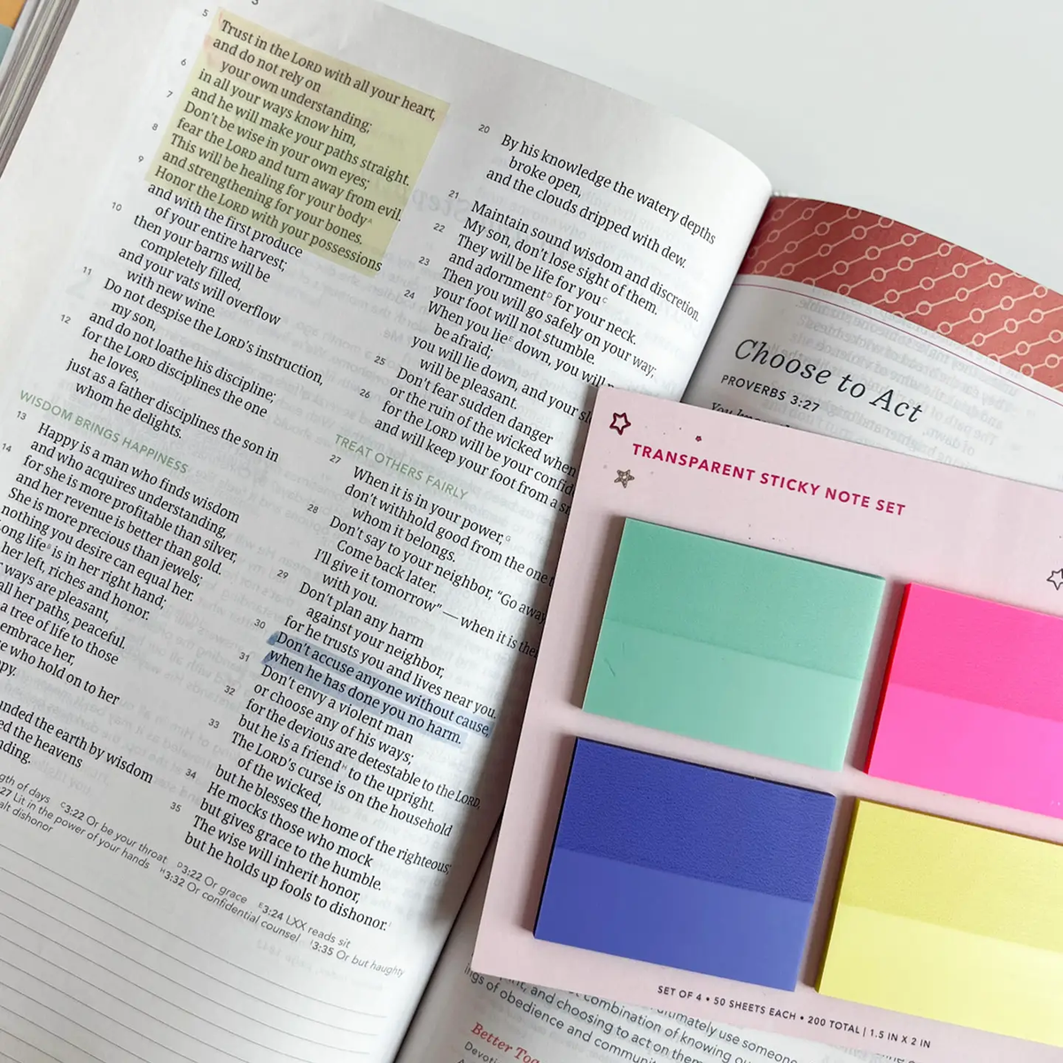 Transparent Sticky Notes Set