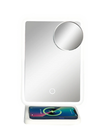 Vanity Mirror and Bluetooth Speaker | White