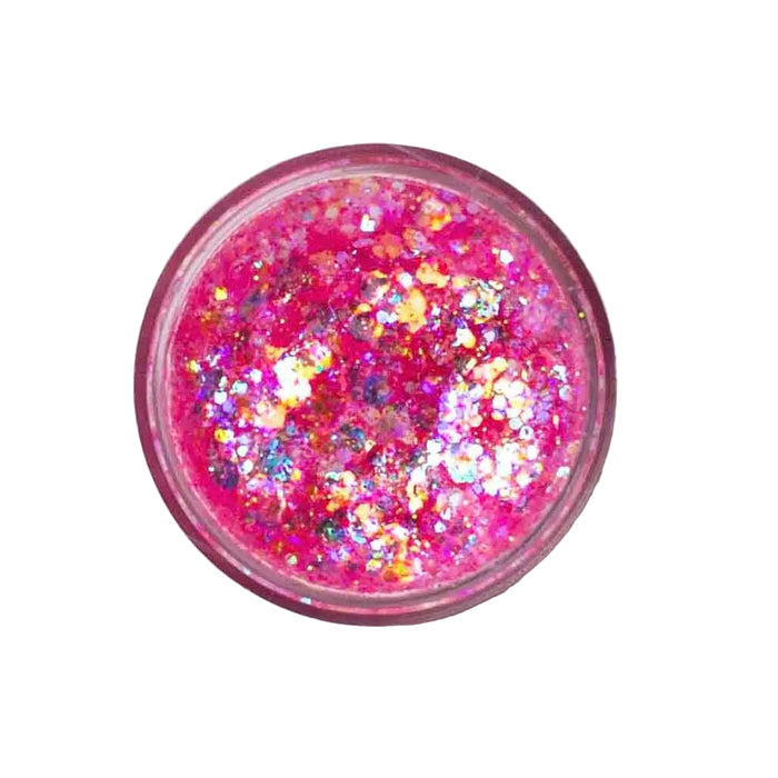 Pink Glow Glitter Gel