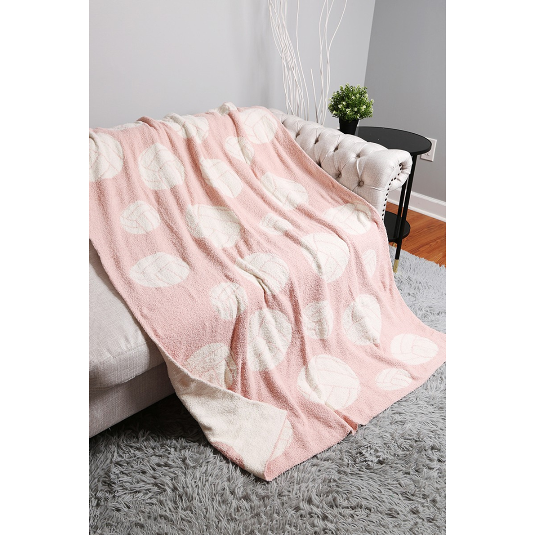 Volleyball Print Cozy Soft Throw Blanket