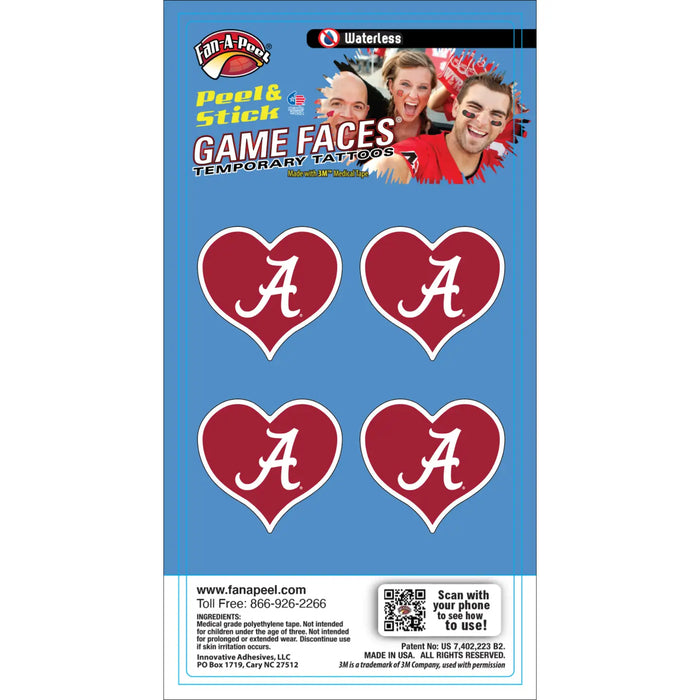 Alabama Game Faces Temporary Tattoos