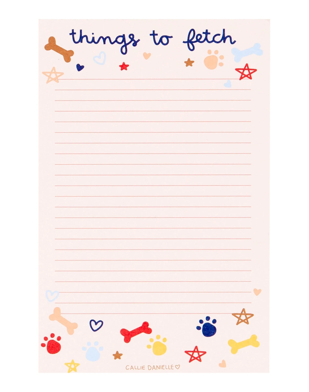 Things To Fetch Dog Notepad