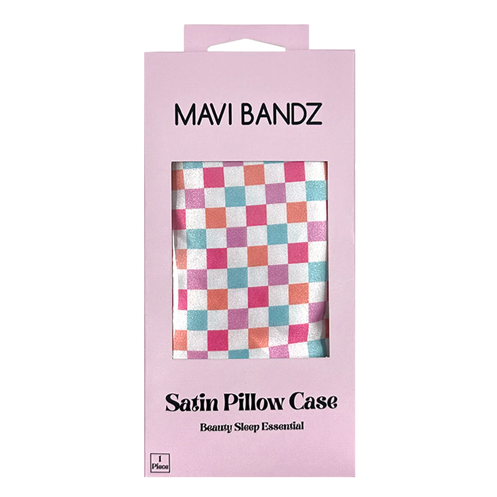 Satin Check Pillow Case