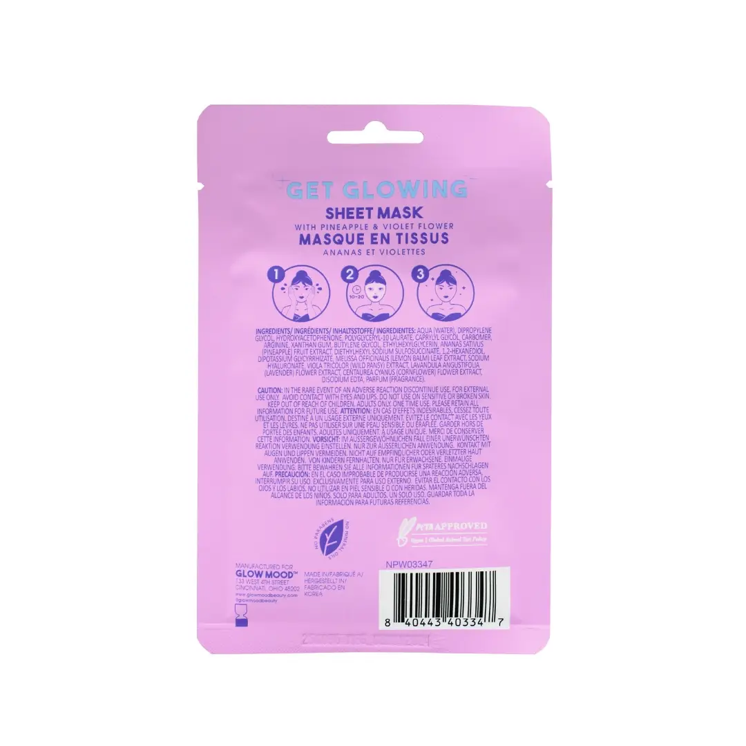 Moisturizing Sheet Mask w/ Pineapple & Violet Flower