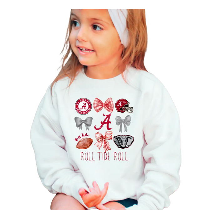 Youth Coquette Graphic Roll Tide Sweatshirt