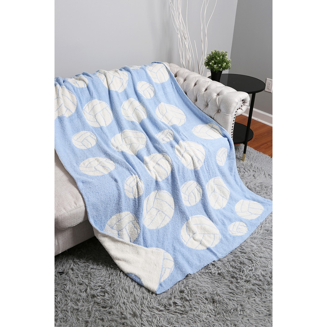 Volleyball Print Cozy Soft Throw Blanket