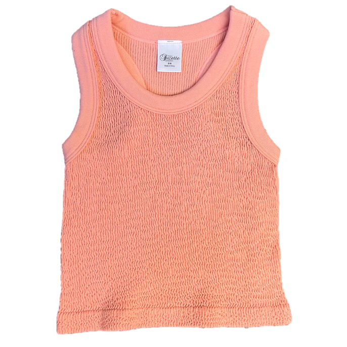 Smocking Sleeveless Tank