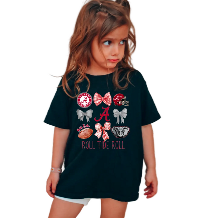 Youth Coquette Graphic Roll Tide Tee