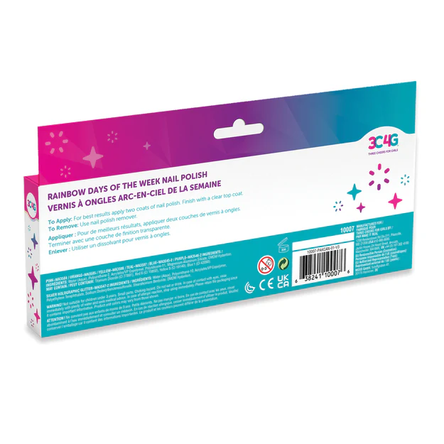 Rainbow Days of the Week Nail Polish