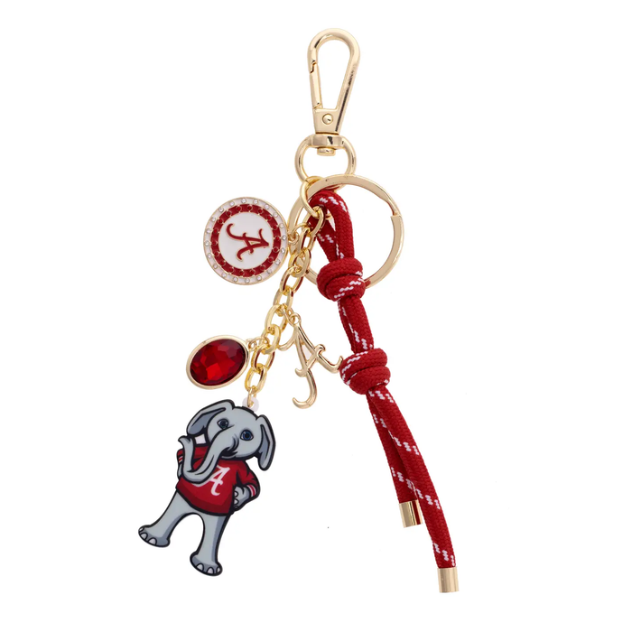 Alabama Crimson Cluster Tide Bag Charm