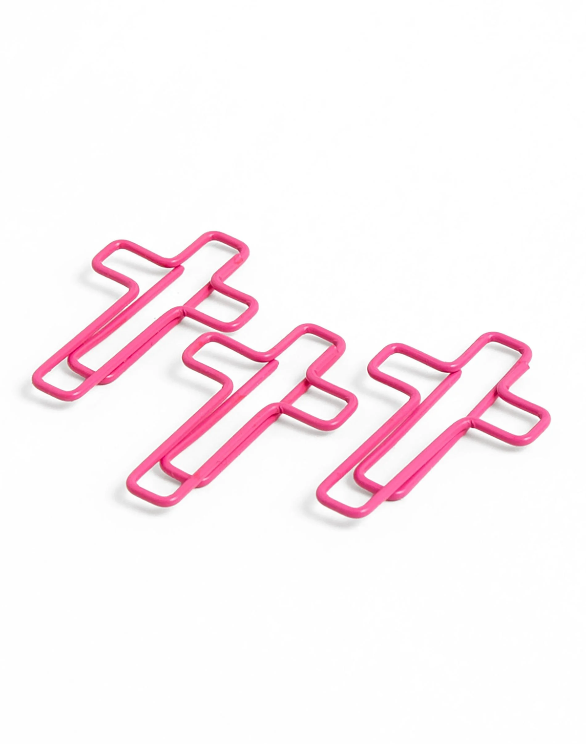 Pink Cross Paperclips