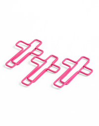 Pink Cross Paperclips