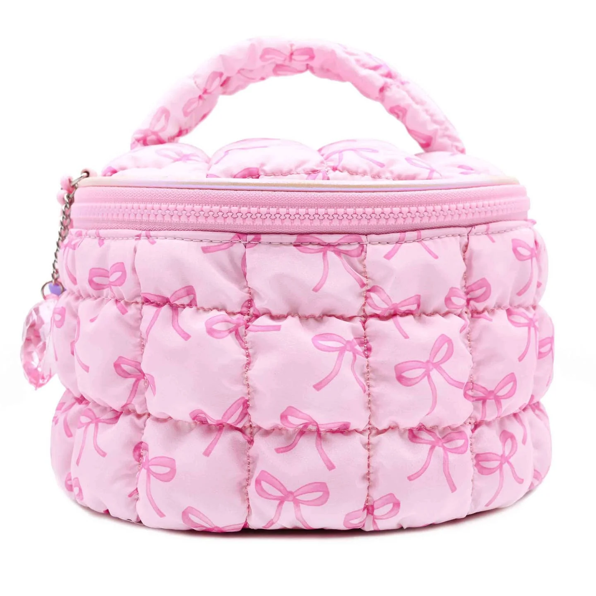 Bow Print Round Glam Bag