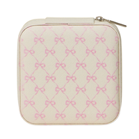 Bow Monogram Print Jewelry Box - Travel Size