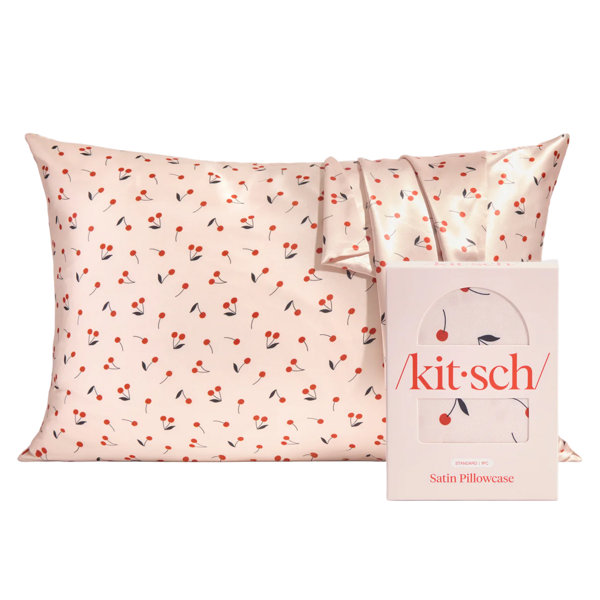 Satin Pillowcase Standard | Cherry Print