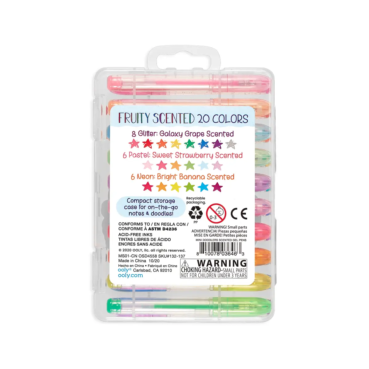 Mini Doodlers Fruity Scented Gel Pens-Set of 20