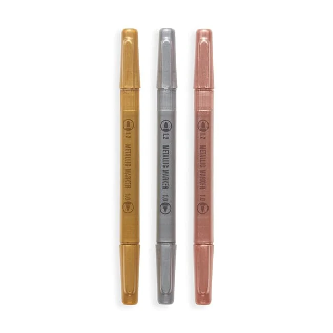 Modern Trio Dual Tip Metallic Markers