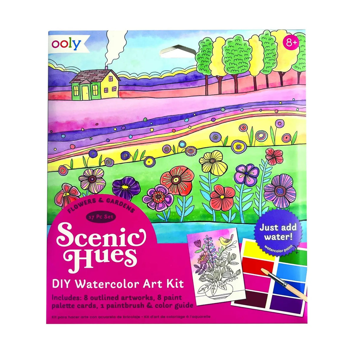 D.I.Y. Watercolor Art Kit - Flowers & Gardens