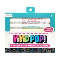 Vivid Pop! Water-Based Paint Markers: Metallic (Set of 8)