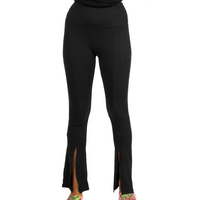 Yummy Slit Front Flared Legging