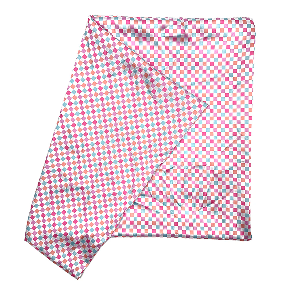 Satin Check Pillow Case