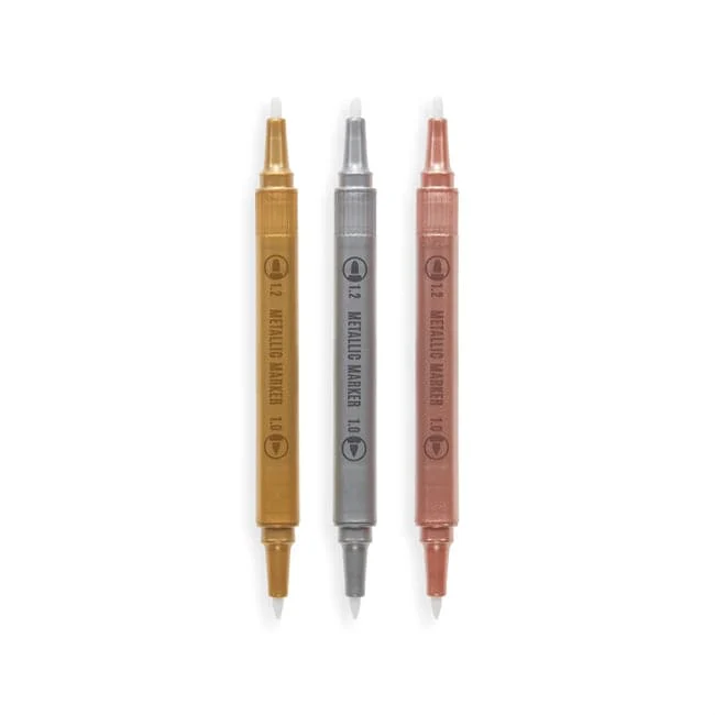 Modern Trio Dual Tip Metallic Markers