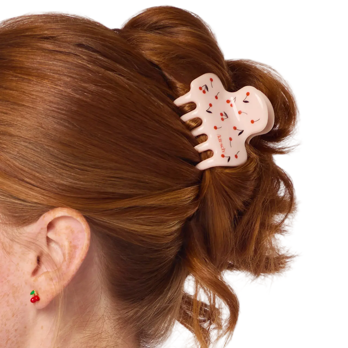 Medium Cloud Clip - Cherry Print