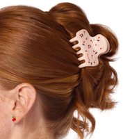 Medium Cloud Clip - Cherry Print