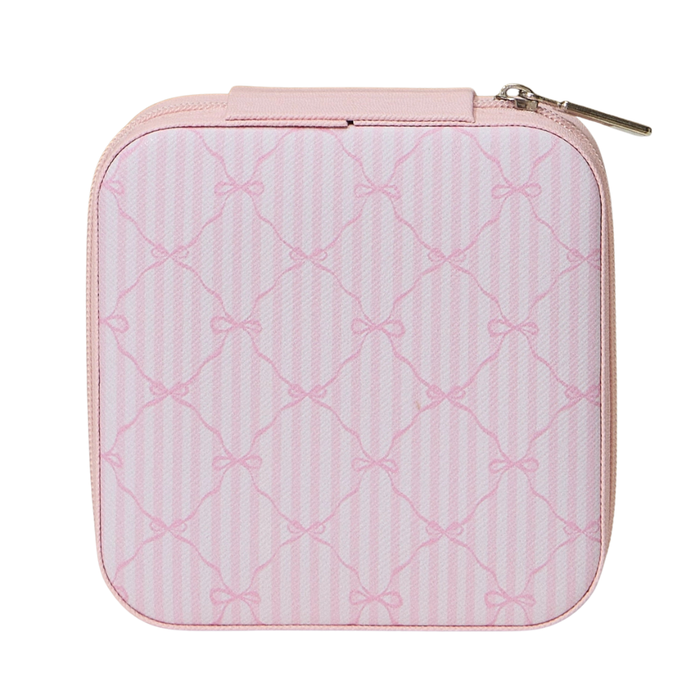 Bow Monogram Print Jewelry Box - Travel Size