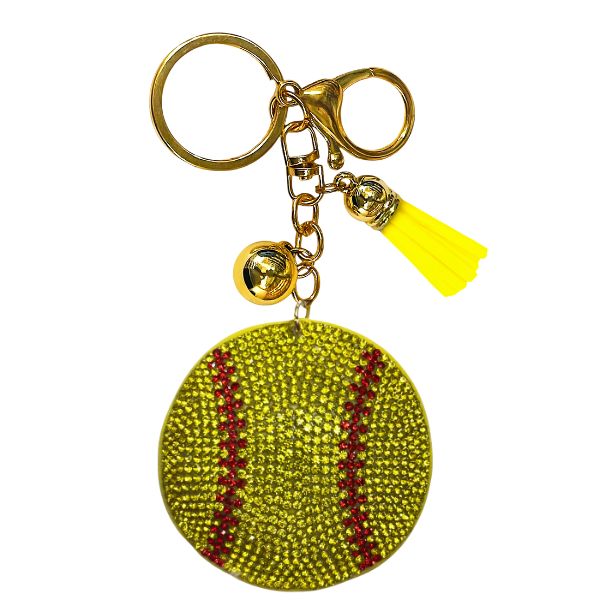 Rhinestone Keychain | Sports Baseball