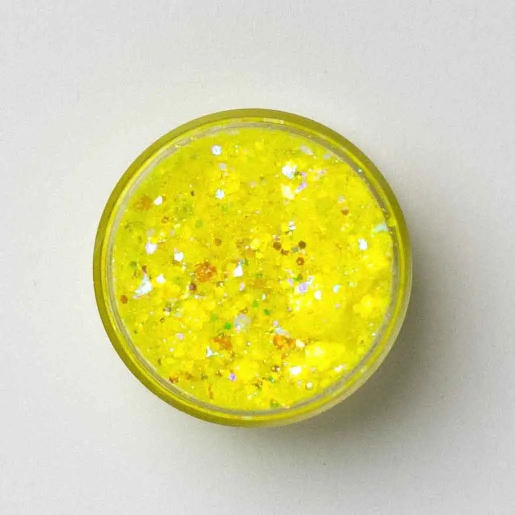 Yellow Glow Neon Yellow Glitter Gel