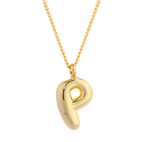 Bubble Letter Mini Charm Necklace