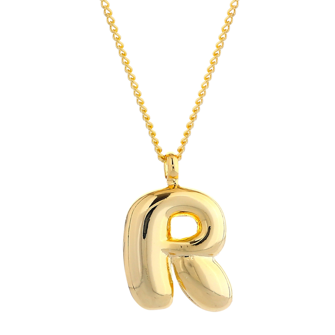 Bubble Letter Mini Charm Necklace