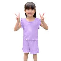 Girls Ruffle Sleeve Top