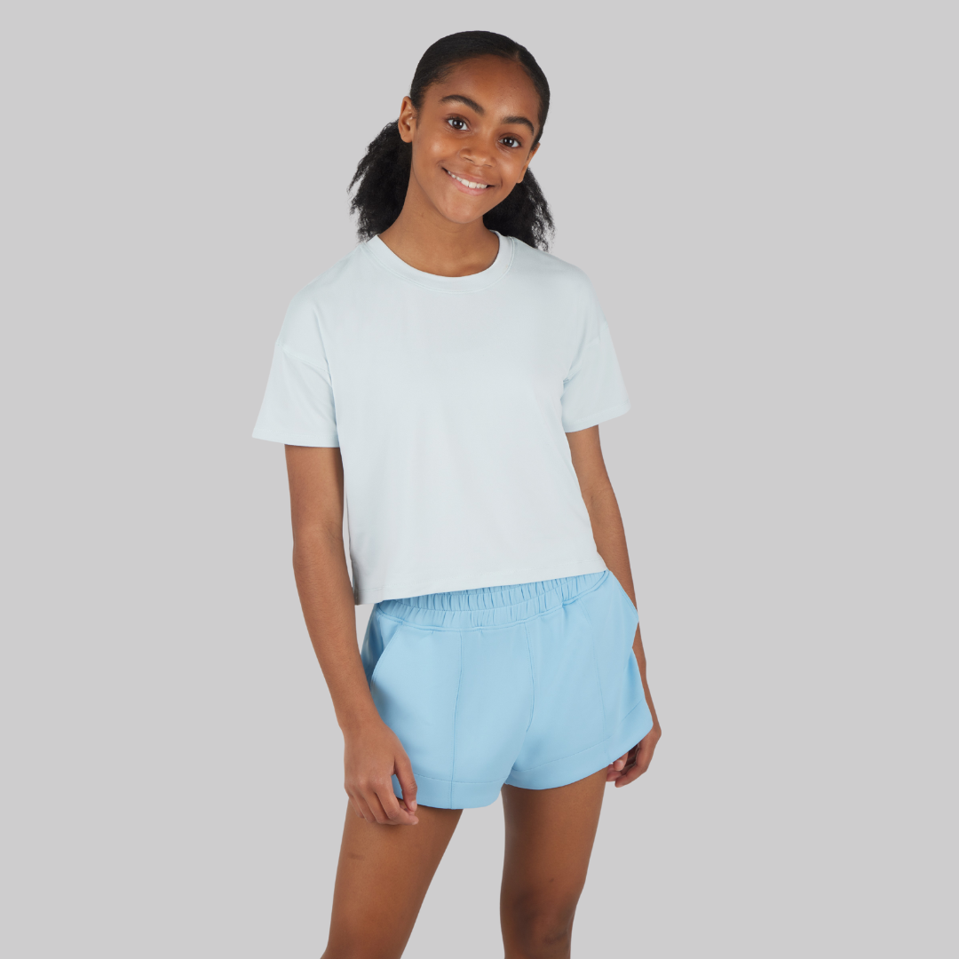 Girls Super Soft Boxy Scuba Short