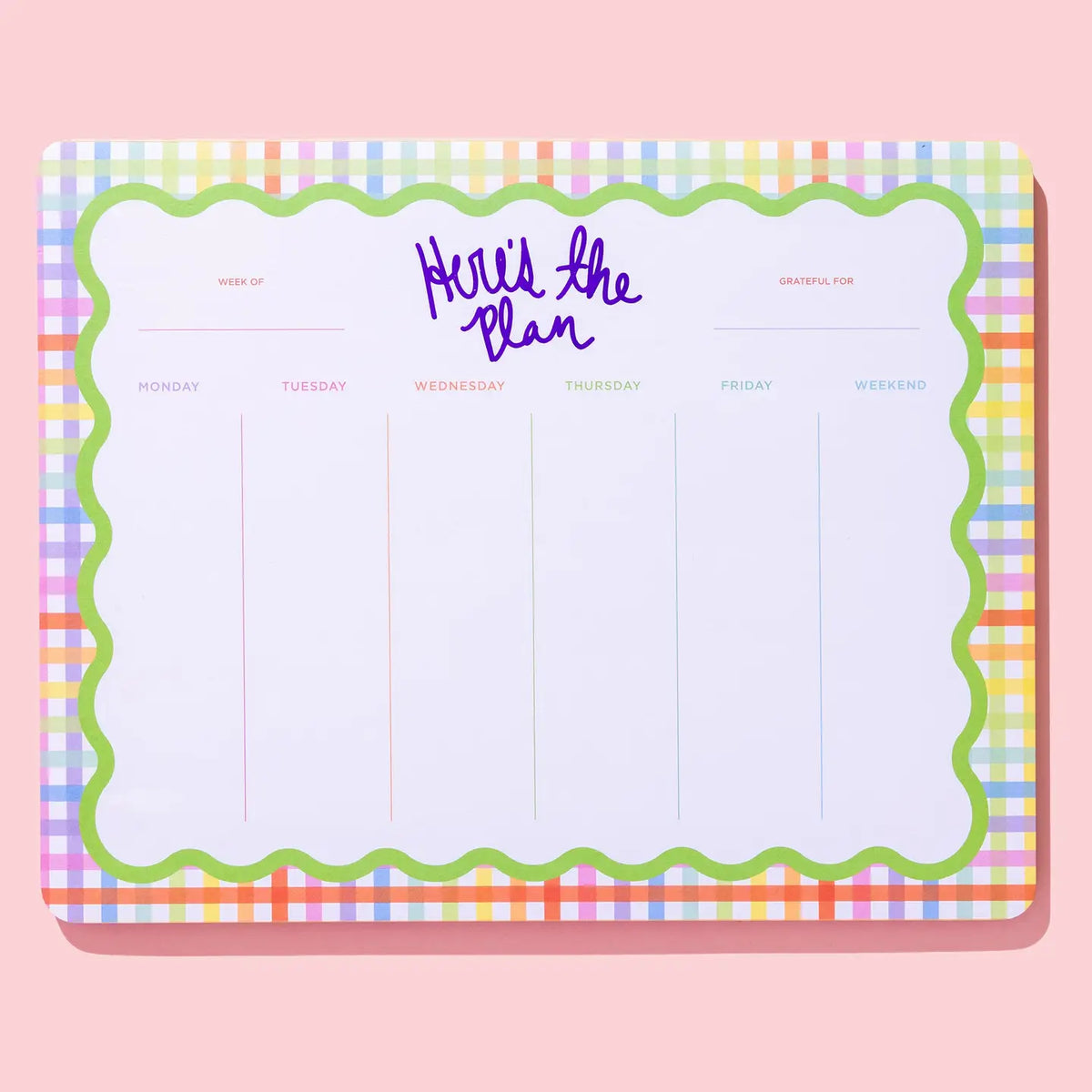 Weekly Planner - "Here's The Plan" - 52 Sheets