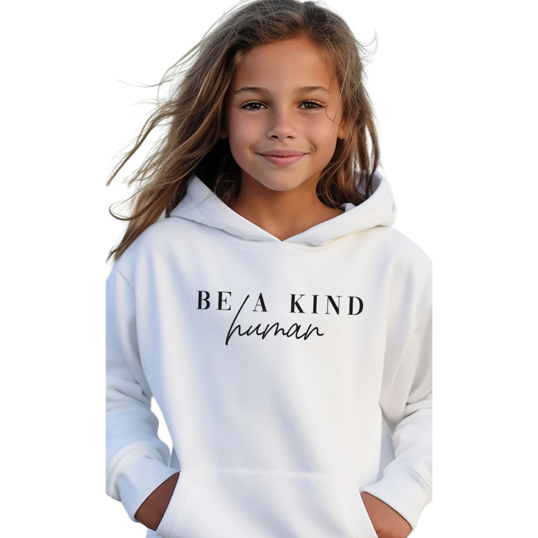 Be a Kind Human Kids Graphic Hoodie