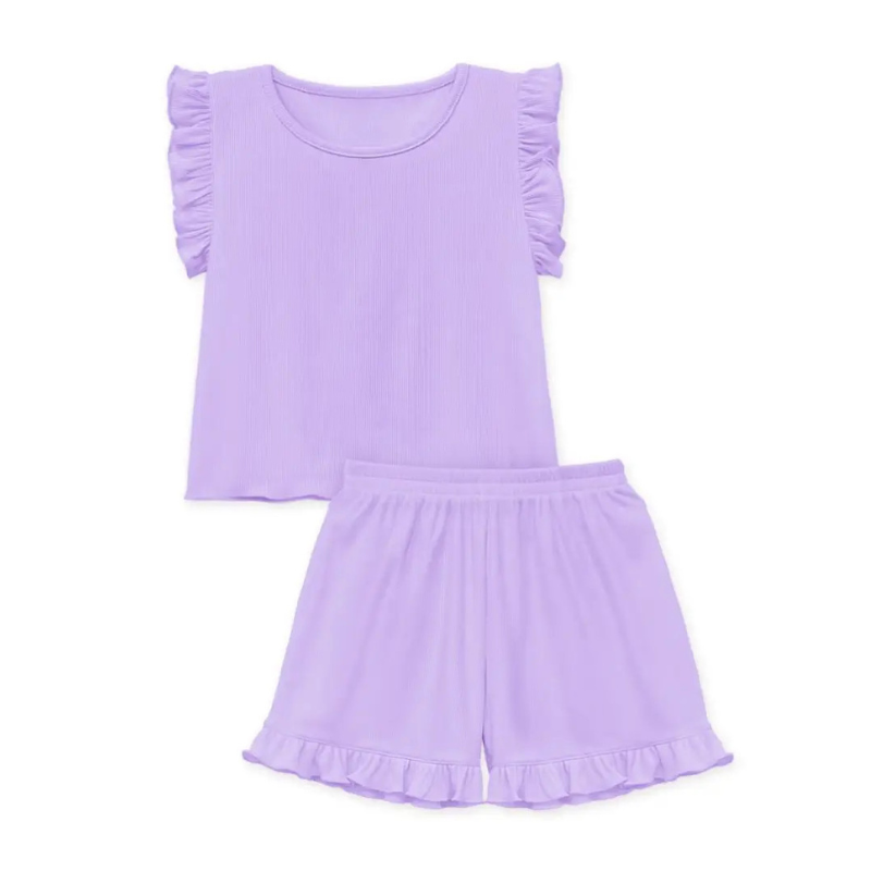 Girls Ruffle Sleeve Top