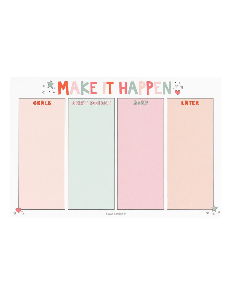 Make It Happen To-Do Notepad