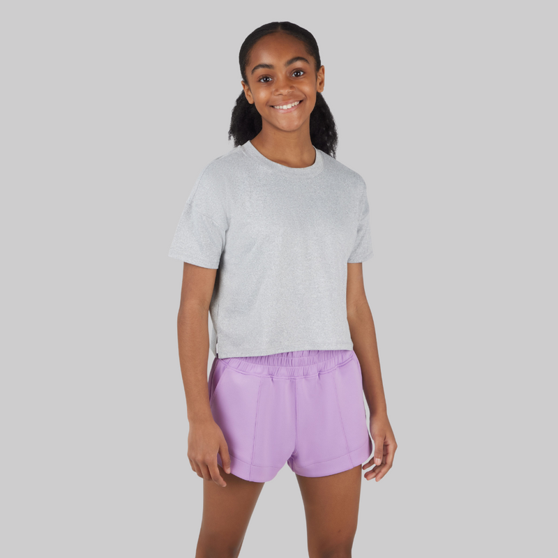 Girls Super Soft Boxy Scuba Short