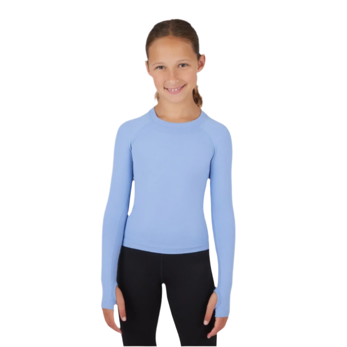 Girls Seamless Zaia Long Sleeve Active Top with Thumbholes