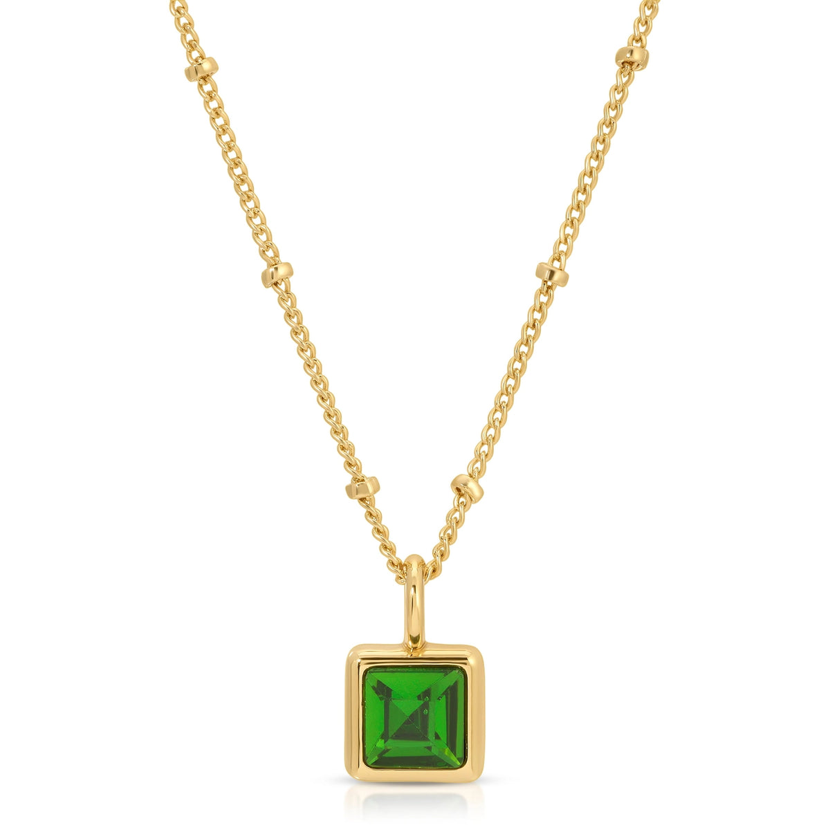 Gold Birthstone Bottle Necklace