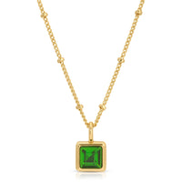 Gold Birthstone Bottle Necklace