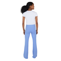 Girls Lux Waist Band Ruching Flared Pant - Granada Sky