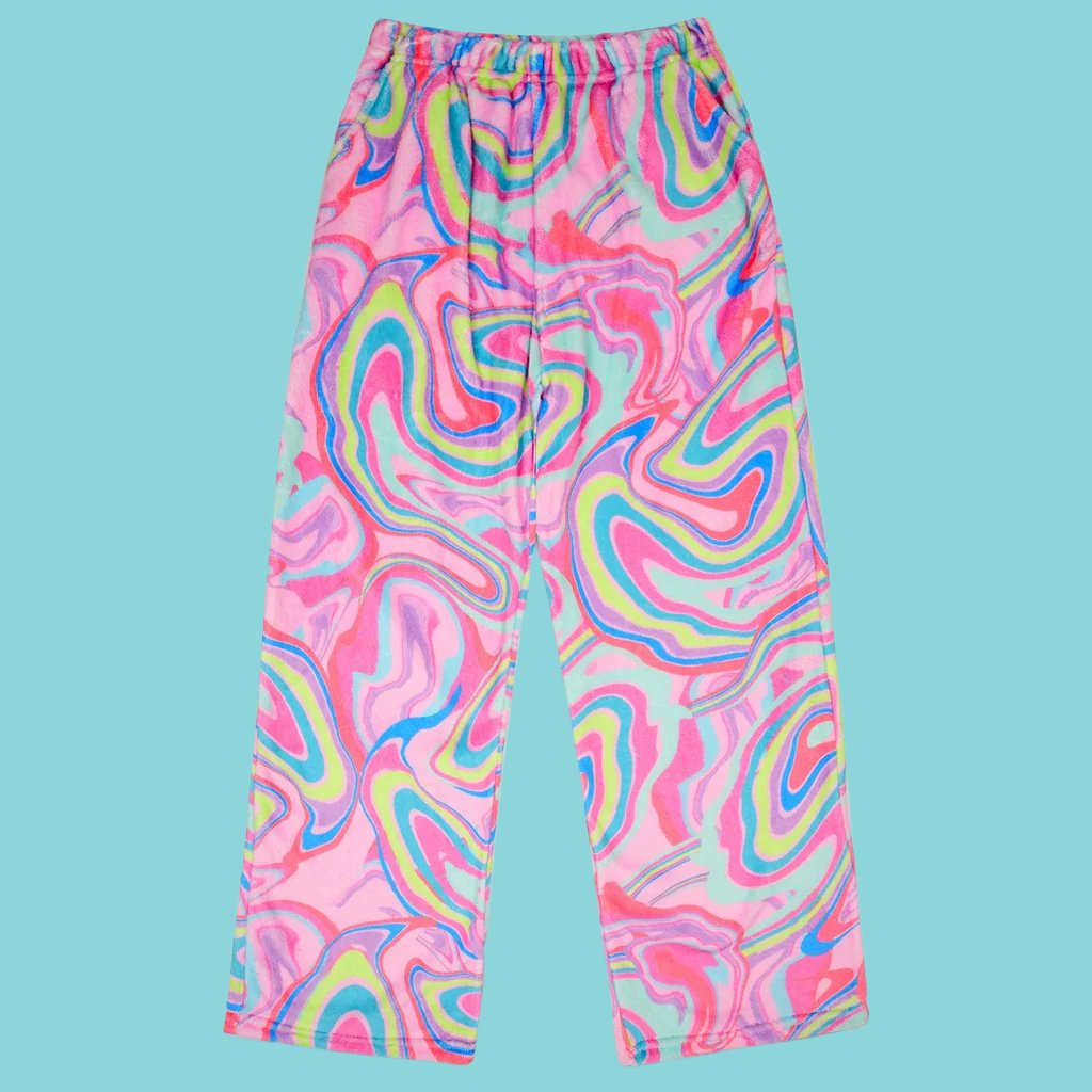 Color Swirl Plush Pant