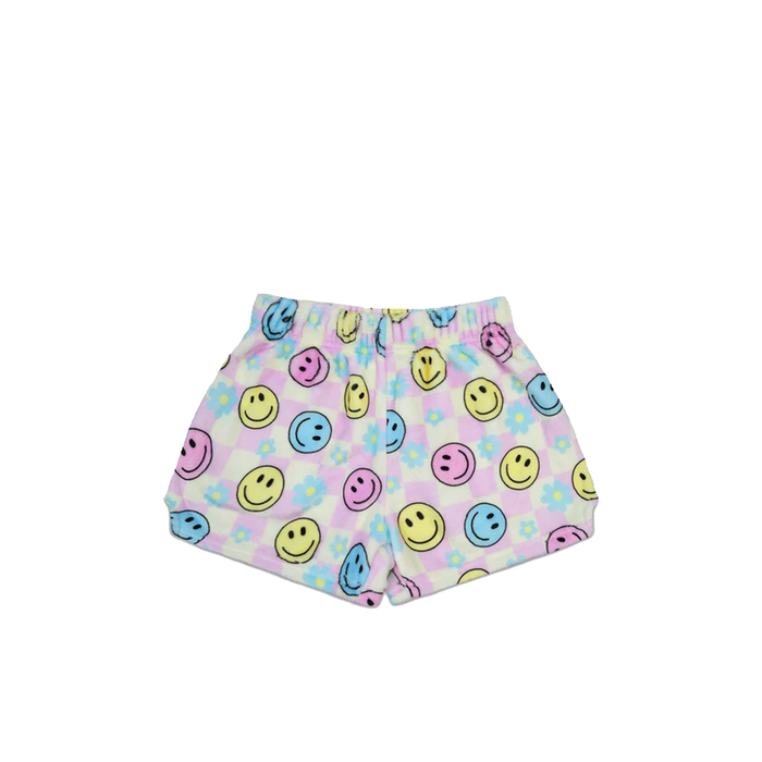 Happy Check Plush Shorts